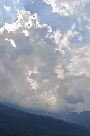 Dramatic skies and everyday moments captured in Himalayan town