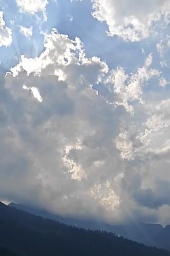 Dramatic skies and everyday moments captured in Himalayan town