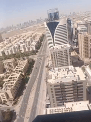 Dubai resident documents morning cityscape views and tea collection