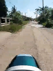 Late-night motorcycle ride recorded in Blangandam, Indonesia