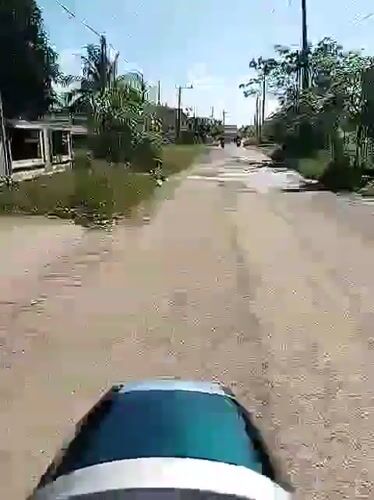 Late-night motorcycle ride recorded in Blangandam, Indonesia