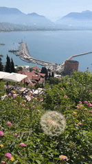 Morning panoramic view captured of Alanya coastline from hillside