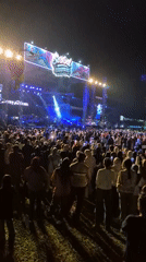 Outdoor night concert draws big crowd at Purworejo school grounds