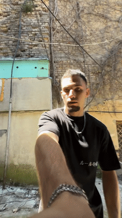 Man performs backflip, smokes in Shumen alleyway