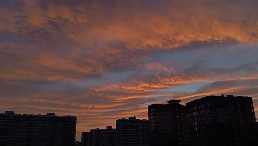 Krasnodar residential skyline at sunset, multiple angles