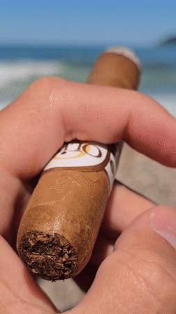 Person smokes cigar in Bar, Montenegro morning