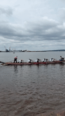 Dragon boat race held on Kama River in Chaikovsky