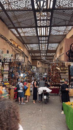 Marrakesh street life captured in bustling souks and plazas
