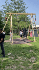 Family recreation documented at Kazakhstan village park and animal area
