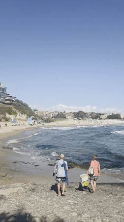 Morning walk toward the ocean in Lozenets, Bulgaria