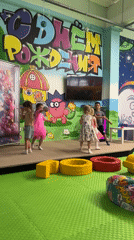 Children celebrate birthday party at Klin play center