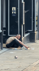 Evening street life documented across Nottingham city center