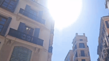 Palma's Plaça Major on a busy sunny afternoon