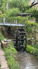 Morning coffee break on historic bridge in Meisenheim