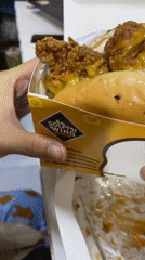 Lunch documentation in Davao City includes chicken burger, flowers