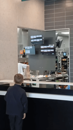 Morning McDonald's scenes captured in Yekaterinburg, Russia