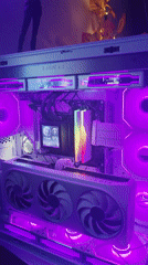 Gaming PC with purple LEDs documented in Berlin