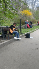 Spring blooms draw visitors to Kyiv park Friday morning
