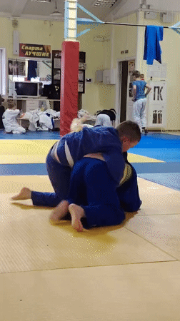 Children practice judo at training facility in Chaikovsky, Russia