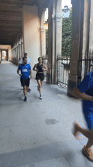 Paris scenes: joggers, shoes, restaurant encounter documented Tuesday evening