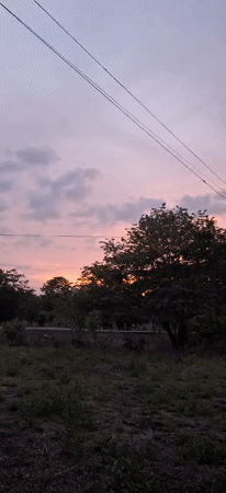 Sunset documented in rural Tinaquillo, Venezuela