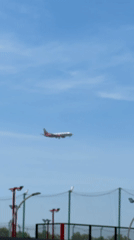 Two planes make landing approaches over Sirius, Russia