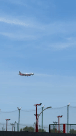 Two planes make landing approaches over Sirius, Russia