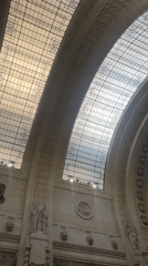 Tourist captures upward views of Milan's Galleria Vittorio Emanuele II