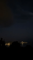 Nighttime coastal views captured from elevated position in Šušanj
