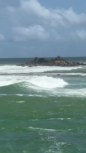 Coastal scenery documented in Goviyapana, Sri Lanka morning hours