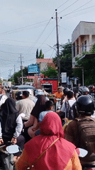 Fire truck responds to incident in Lhokseumawe, Indonesia