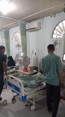 Patients receive overnight medical care at Lhokseumawe facility