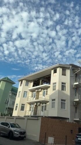 Mixed scenes documented in Sochi-Sirius region include damaged building