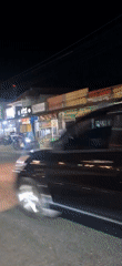 Night street life and food stalls in Desa Ngesrep, Indonesia
