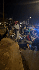 Nighttime street market draws crowds in Bukuru, Nigeria