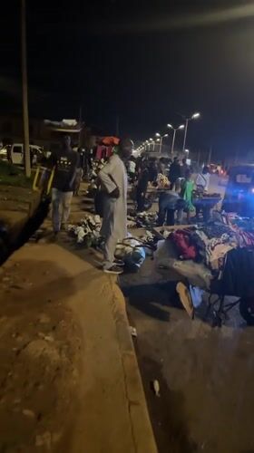Nighttime street market draws crowds in Bukuru, Nigeria