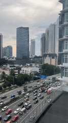 Heavy traffic observed on Kuala Lumpur highway during morning hours