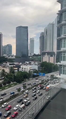 Heavy traffic observed on Kuala Lumpur highway during morning hours