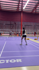 Badminton training session observed at Ko Samui indoor court