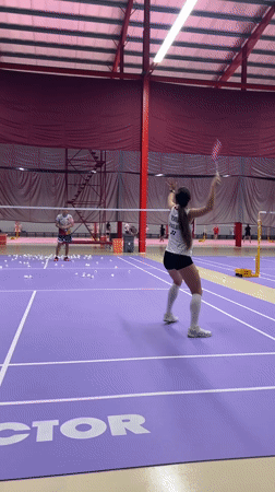 Badminton training session observed at Ko Samui indoor court