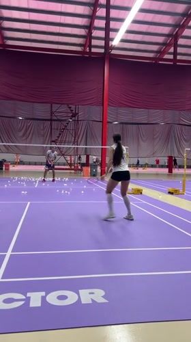 Badminton training session observed at Ko Samui indoor court