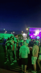 Motorcycle rally with live music and bar scene