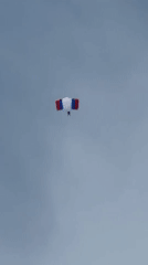 Parachutist spotted descending over Ussurijsk in early morning hours
