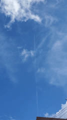 Aircraft contrails and cloud formations observed over Curitiba skies