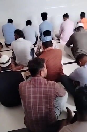 Friday prayers underway at a Dhaka mosque