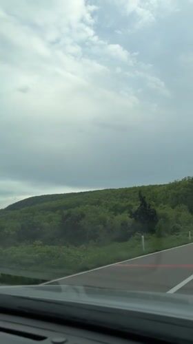 Couple travels scenic mountain roads in rural Georgia