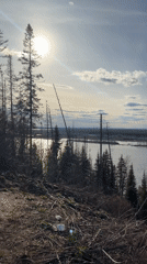 Witnesses document riverside landscape near Chaykovsky, Russia