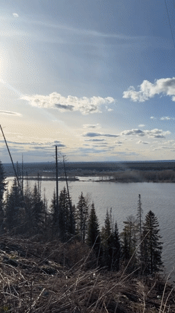 Witnesses document riverside landscape near Chaykovsky, Russia