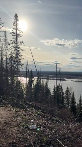 Witnesses document riverside landscape near Chaykovsky, Russia