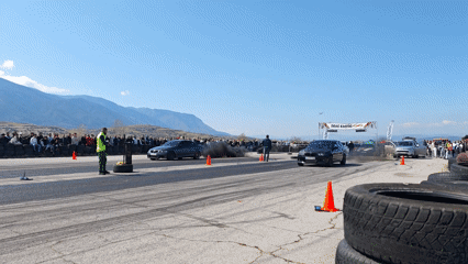 BMW drag racing event draws crowds in Kraynitsi, Bulgaria
